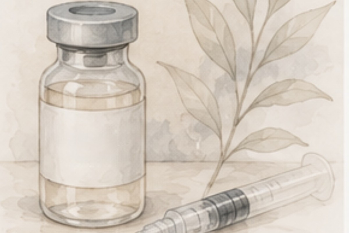 Illustration of a vial and syringe