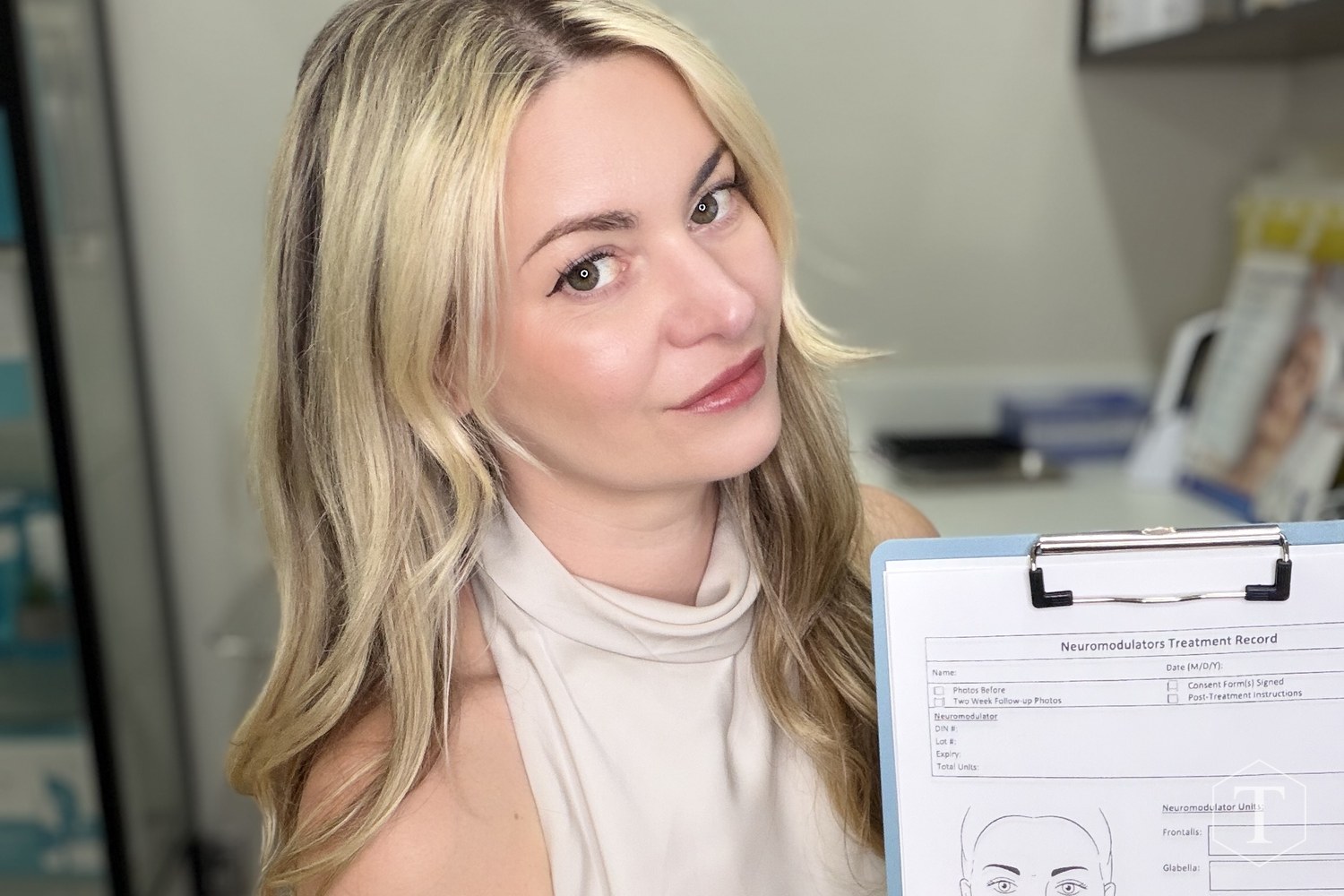 Tiffany Walker reviewing a treatment record