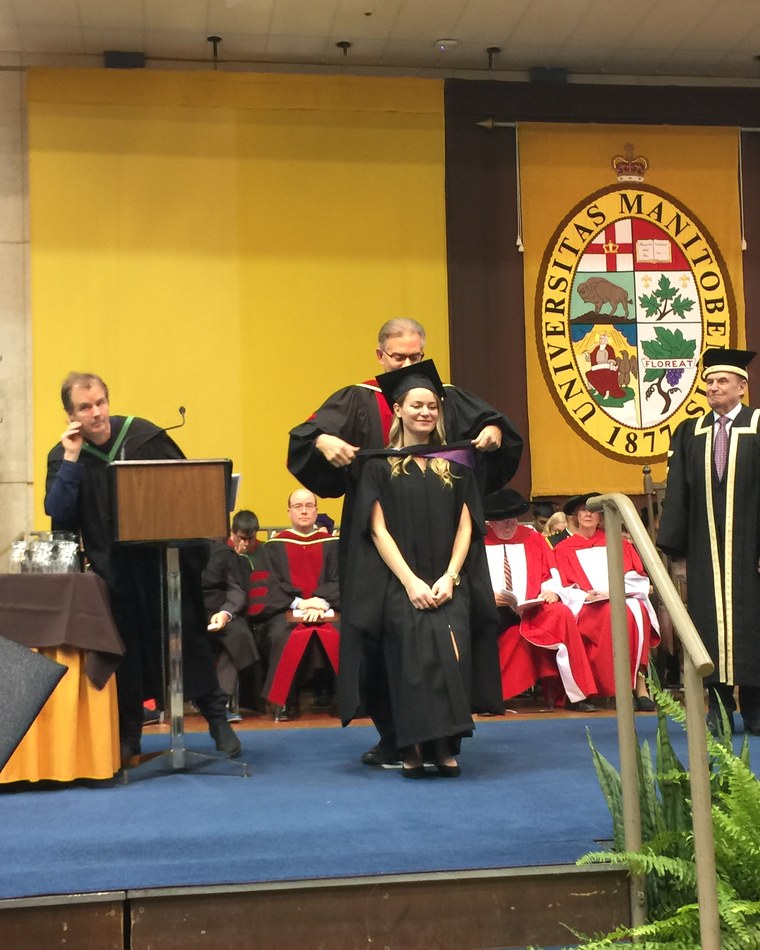 Graduating from the University of Manitoba