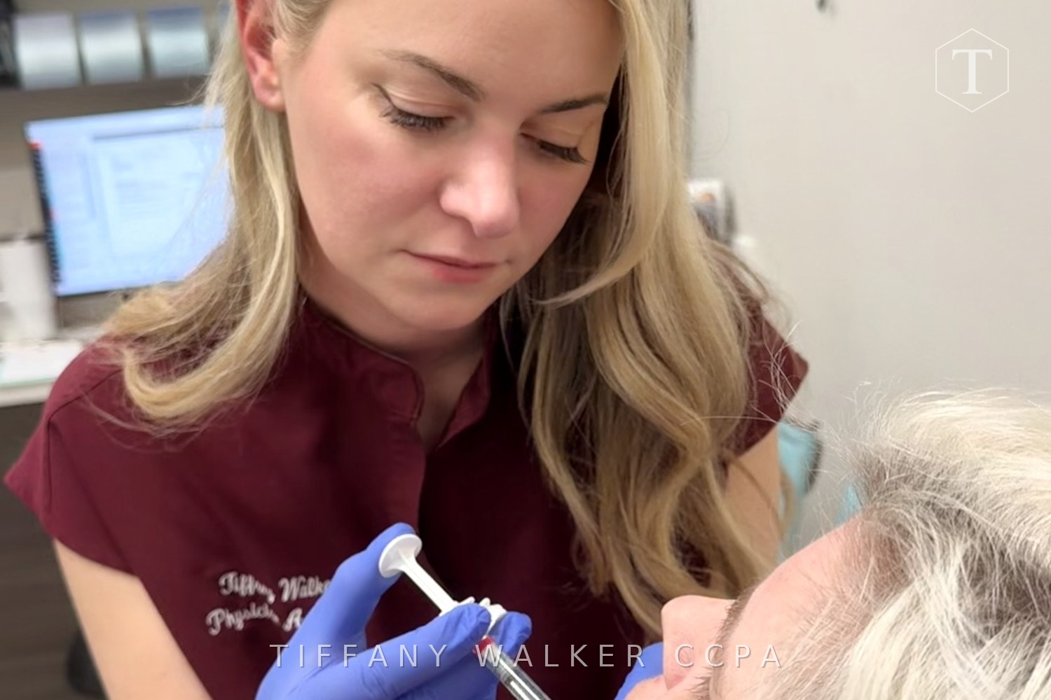 Tiffany Walker placing dermal filler