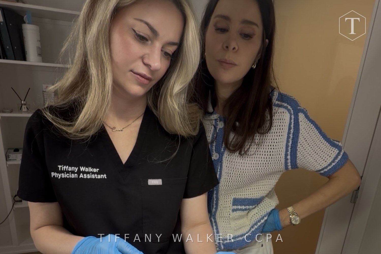 Tiffany Walker training in the Swedish Lips technique with Dr. Rebecka Gardell